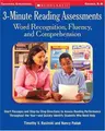 Cover image for 3-Minute Reading Assessments: Word Recognition, Fluency, and Comprehension