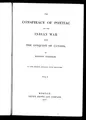 Cover image for The conspiracy of Pontiac and the Indian war after the conquest of Canada