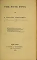 Cover image for The note book of a county clergyman