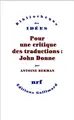 Cover image for Pour une critique des traductions