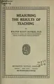 Cover image for Measuring the results of teaching