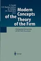 Cover image for Modern Concepts of the Theory of the Firm