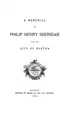 Cover image for A memorial of Philip Henry Sheridan
