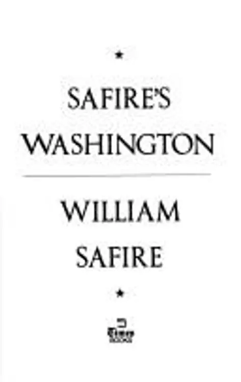 Safire's Washington cover