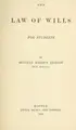 Cover image for The law of wills for students
