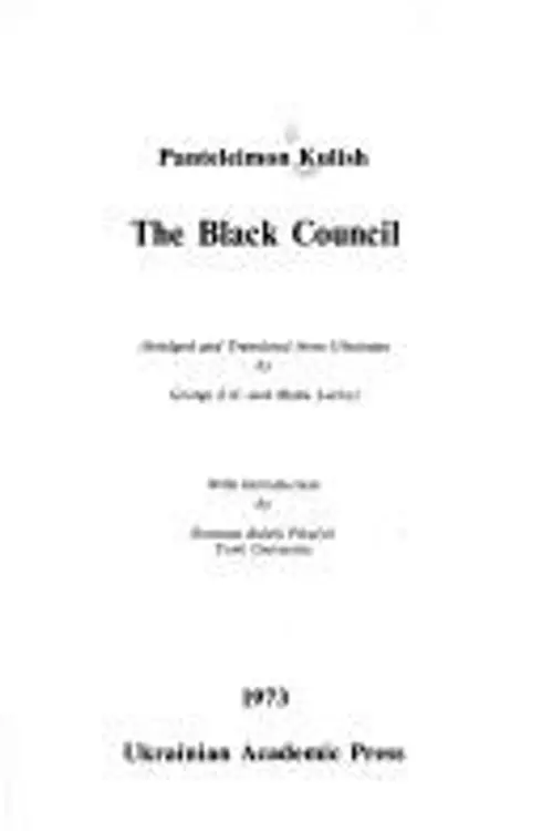 The Black Council cover