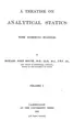 Cover image for A treatise on analytical statics
