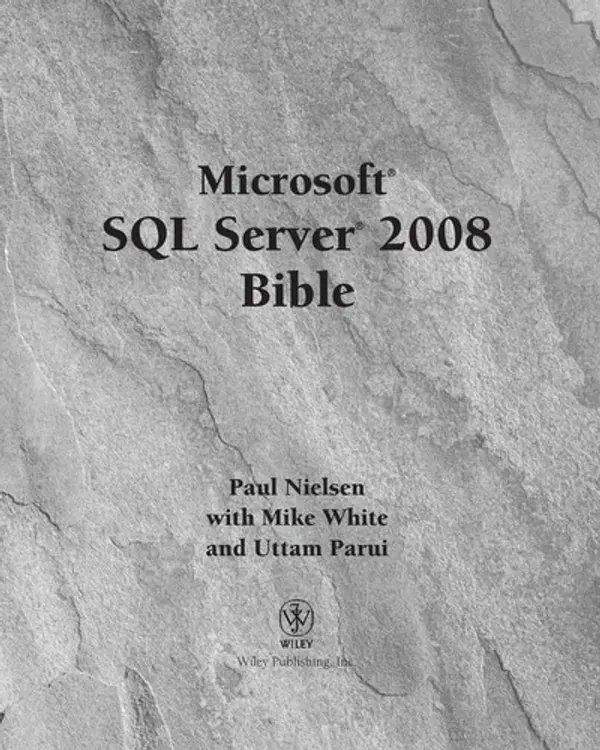 Microsoft SQL server 2008 bible cover