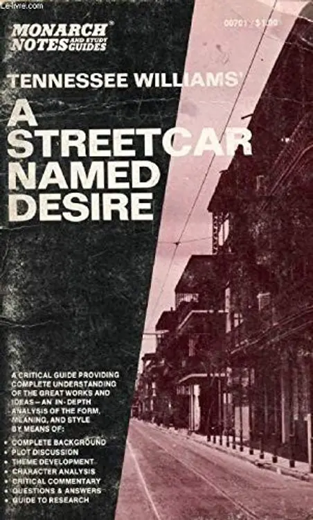 Tennessee Williams' a Streetcar Named Desire (Monarch Notes) cover