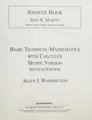Cover image for Answer book to accompany Basic technical mathematics with calculus, 7th edtion