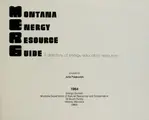 Cover image for Montana energy resource guide