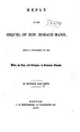 Cover image for Reply to the Sequel of Hon. Horace Mann