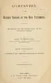 Cover image for Companion to the Revised version of the New Testament