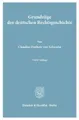 Cover image for Grundzüge der Deutschen Rechtsgeschichte