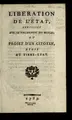 Cover image for Libe ration de l'e tat concilie e avec le soulagement des peuples, ou, Projet d'un citoyen, de die  au Tiers-e tat