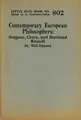 Cover image for Contemporary European philosophers