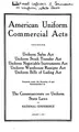 Cover image for American uniform commercial acts