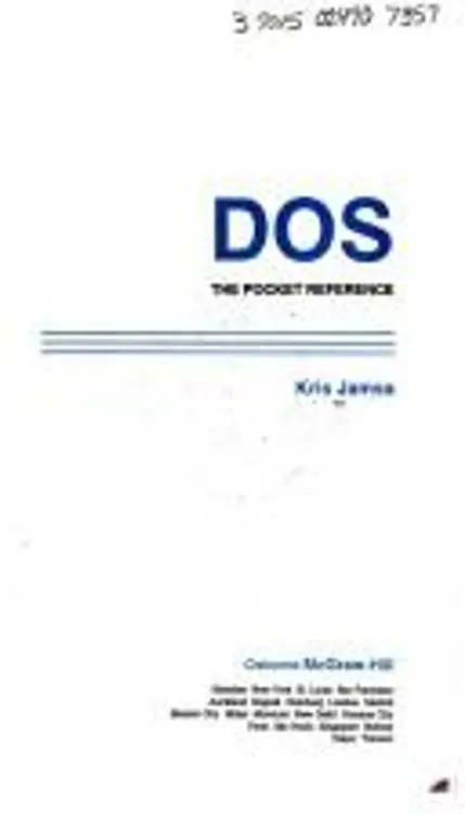 DOS, the pocket reference cover