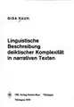 Cover image for Linguistische Beschreibung deiktischer Komplexität in narrativen Texten