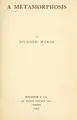 Cover image for A metamorphosis.
