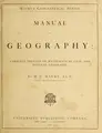 Cover image for Manual of geography