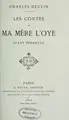 Cover image for Les contes de ma mère l'oye avant Perrault