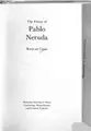Cover image for The Poetry of Pablo Neruda