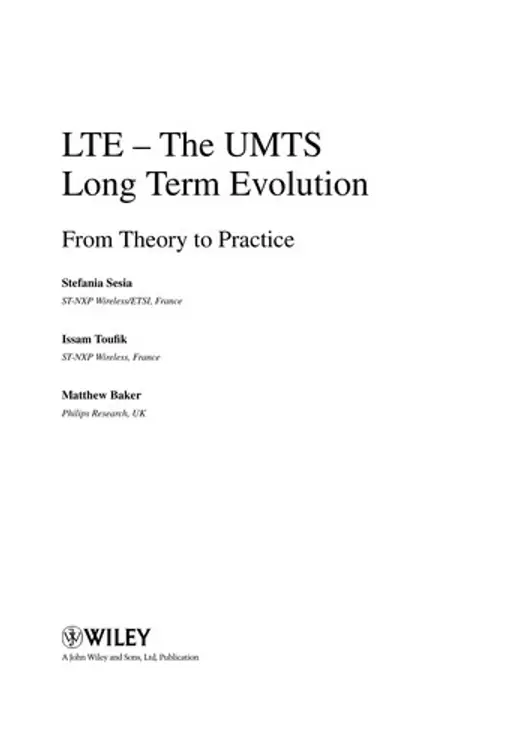 LTE--the UMTS long term evolution: from theory to practice cover