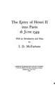 Cover image for Entry of Henri II into Paris