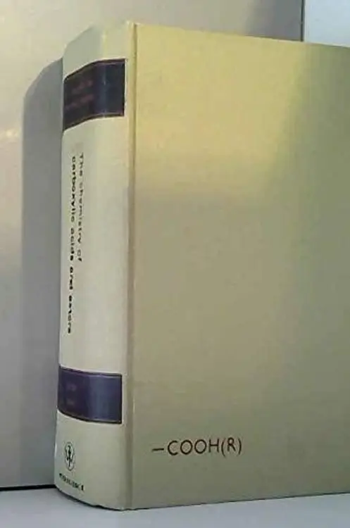 The chemistry of carboxylic acids and esters cover