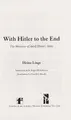 Cover image for With Hitler to the end