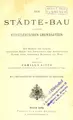 Cover image for Die Städte-bau nach seinen künstlerischen Grundsätzen