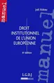 Cover image for Droit institutionnel de l'Union européenne