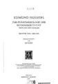 Cover image for Zur Phänomenologie der Intersubjektivität