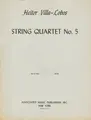 Cover image for String Quartet No. 5