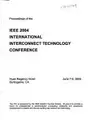 Cover image for Proceedings of the IEEE 2004 International Interconnect Technology Conference