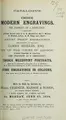Cover image for Catalogue of choice modern engravings, the property of a gentleman