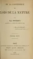 Cover image for De la contingence des lois de la nature