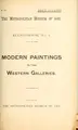 Cover image for Modern paintings in the western galleries