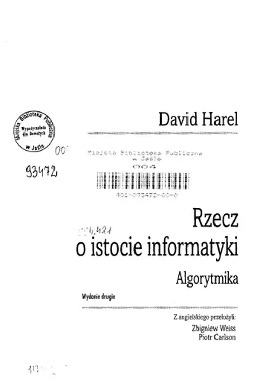 Rzecz o istocie informatyki: algorytmika cover