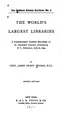 Cover image for The world's largest libraries