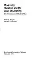 Cover image for Modernity, pluralism and the crisis of meaning
