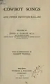 Cover image for Cowboy songs, and other frontier ballads