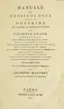 Cover image for Manuale di tossicologia, ossia di dottrina di veleni e contravveleni