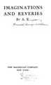 Cover image for Imaginations and reveries