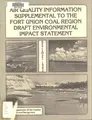 Cover image for Air quality information supplemental to the Fort Union coal region draft environmental impact statement