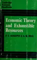 Cover image for Economic theory and exhaustible resources