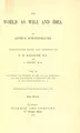 Cover image for The World as Will and Idea, Volume 2