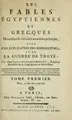 Cover image for Les fables égyptiennes et grecques