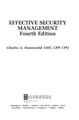 Cover image for Effective security management